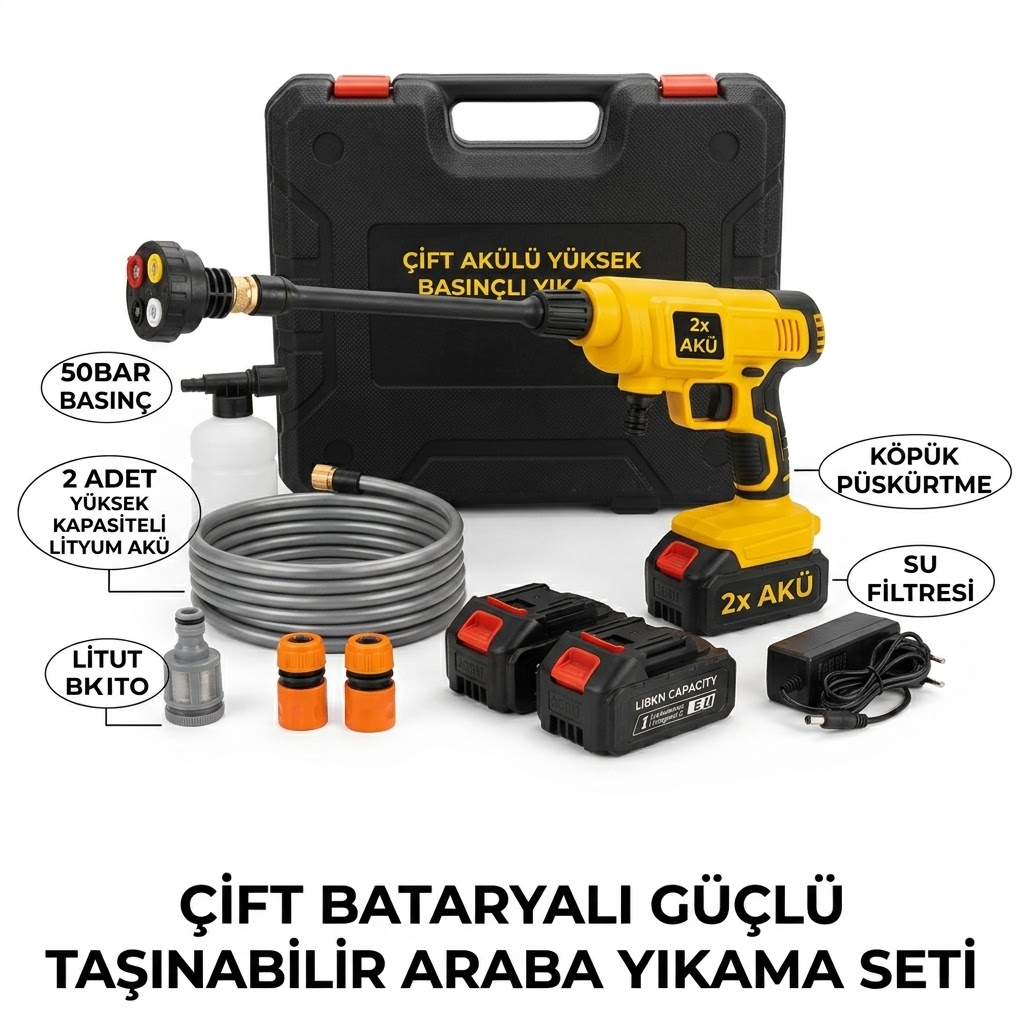 2'si 1 Arada Mobil Temizlik Seti
