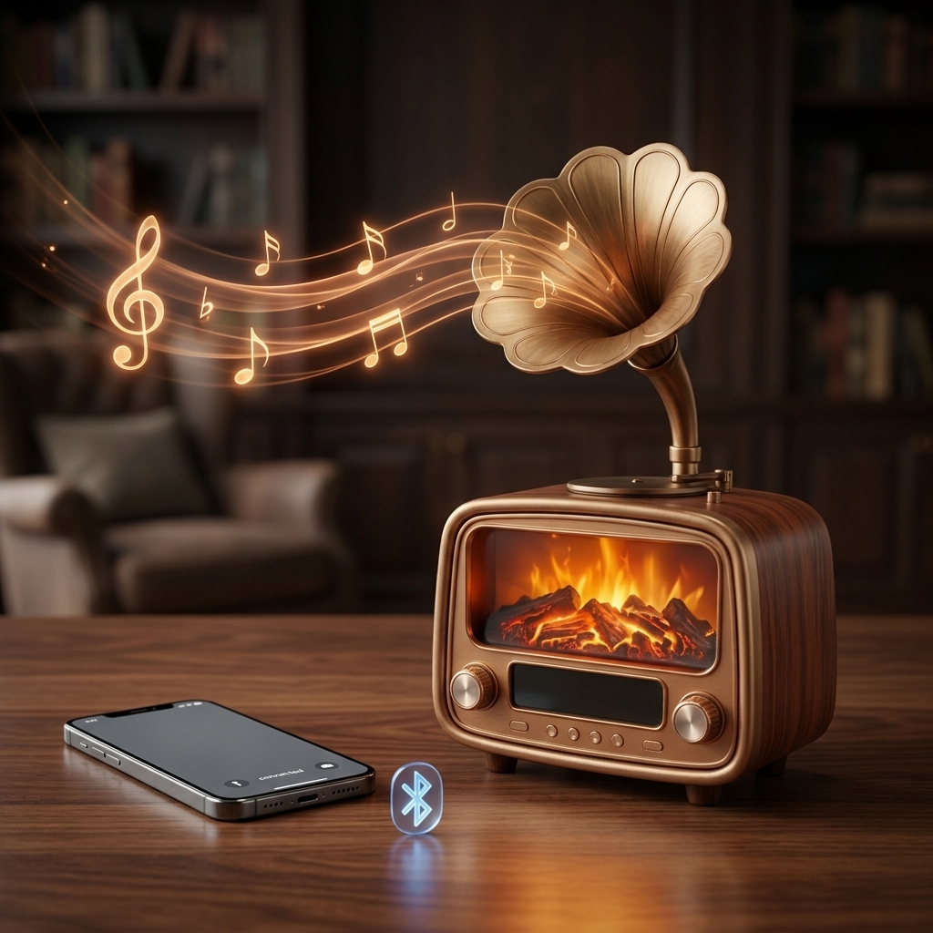 Nostaljik Gramafon Radyo & Bluetooth Hoparlör