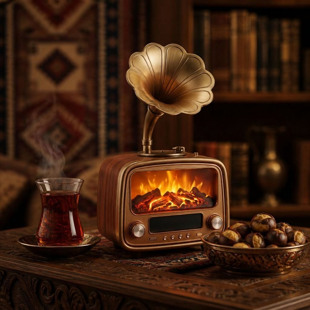 Nostaljik Gramafon Radyo & Bluetooth Hoparlör