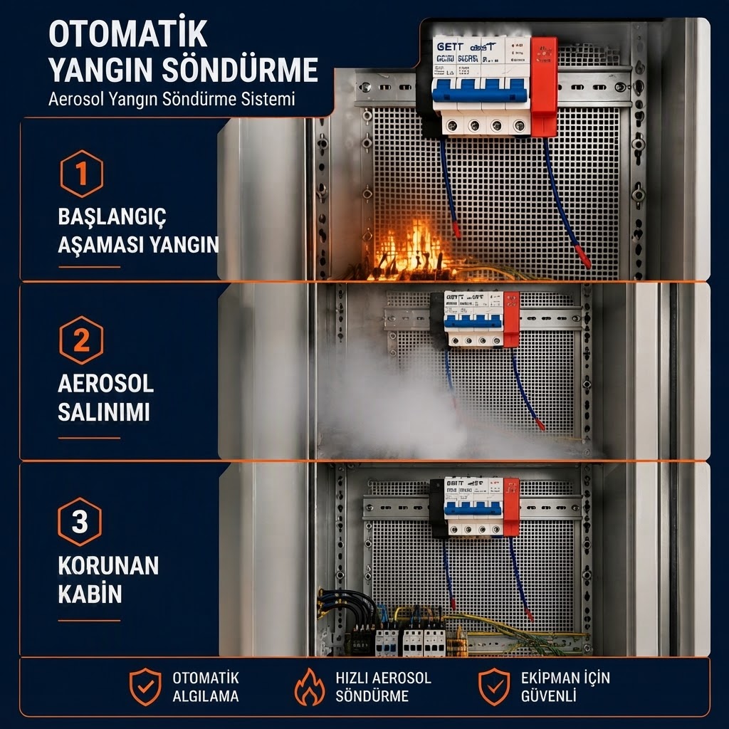 Elektrik Panosu Otomatik Yangın Söndürücü